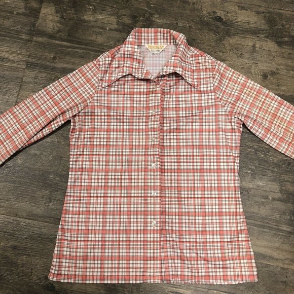 Vintage Kokobay By Eccobay Polyester Button Up‎ Shirt Plaid (NO SIZE TAG) (26) - Picture 6 of 10